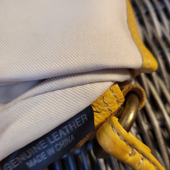 Fossil Leather Crossbody with Cinched Outside Pocket Yellow - Picture 10 of 16